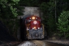 A&M Alco C420's 44/68 are taken from the head of the 1900 Mountainburg - Springdale NRHS Convention night photo freight and posed at Winslow Tunnel South Portal
