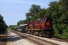 A&M Alco C420's 68/44 shunt the 0800 Springdale - Monett NRHS Convention Special into a siding at Exeter to allow a southbound freight to pass