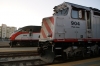 Caltrain San Francisco station MPI MP36PH-3C #928 spare & EMD F40PH-2 #904 with 446 2015 San Francisco - San Jose Diridon