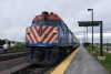 Metra F40PH-2 #156 at Elburn after arrival with 507 1640 from Chicago Oglivie Transportation Centre