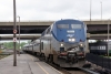 Amtrak GE P32AC-DM #712 arrives into Utica, NY, with 284 0705 Niagara Falls - New York Penn