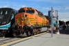 BNSF GE AC4400CW 5617 at LA Union (with MPI MP36PHI-3C #899 on the rear) having arrived with 110 0828 Moorpark - LA Union