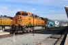 BNSF GE AC4400CW 5662 at LA Union (with MPI MP36PH-3C #901 leading) waiting to depart with 306 1019 LA Union - San Bernadino