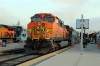 BNSF GE AC4400CW 5649 (with MPI MP36PH-3C #894 on the opposite end) waits to depart LA Union with 302 0725 LA Union - San Bernadino