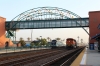 BNSF GE ES44AC 6108 at Riverside Downtown with a test train