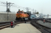 Metrolink EMD F59PH #873 (with BNSF GE AC4400CW 5607 on the rear) departs LA Union with 207 0945 LA Union - Via Princessa