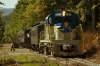 Delaware & Ulster Railroad's Alco RS36 #5017 at Roxbury after arrival with 17 1100 Arkville - Roxbury