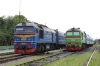 UZ M62-1103 (R) at Solotvino 1 with 601K 1746 Solotvino 1 - Lviv & UZ M62-1391 (L) with 013L 1627 Solotvino 1 - Kyiv Pas.