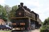 Plinthed steam loco at Dolynska