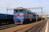 UZ 2TE116-1396a/1305b pass through Bakhmach Pas. with a freight