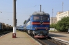 UZ TEP70-0156 arrives into Mykolaiv Pas. with the stock to form 062Sh 1110 Mykolaiv Pas - Moskva Kievskaya