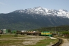 WP&YR - Refurbished GE's 90, 98 wait at Skagway with the set for 43 1245 Skagway - White Pass