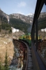 WP&YR - A GE/MLW combination of 95, 110, 100 head train 23 1230 Skagway - Fraser up the hill to White Pass Summit