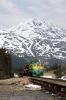 WP&YR - GE #96 slows to pick us up at Thompson River Bridge, just outside Fraser, with it's train #2 1030 Carcross - Skagway