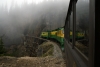 WP&YR - A GE/MLW combination of 95, 110, 100 head train 21 0800 Skagway - Fraser up the hill to White Pass Summit