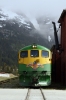 WP&YR - GE/MLW combination 100, 110, 95 prepare to depart Fraser with 22 1020 Fraser - Skagway