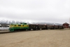 WP&YR - GE #96 heads train 1 - 0745 Skagway - Carcross, at Fraser