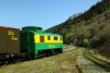 WP&YR - GE #96 heads train 1 - 0745 Skagway - Carcross, at Bennett, while Bombardier #114 shunts its works train