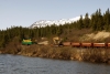 WP&YR - Bombardier #114 shunts its works train at Bennett, Yukon, Canada