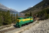 WP&YR - Bombardier #114 shunts its works train at Bennett, Yukon, Canada