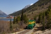 WP&YR - Bombardier #114 shunts its works train at Bennett, Yukon, Canada