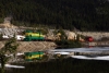 WP&YR - Bombardier #114 stabled at Fraser with its works train