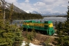 WP&YR - Bombardier #114 stabled at Fraser with its works train