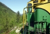 WP&YR - Alco 103, MLW 107, 109 head train 45 1258 Skagway - White Pass uphill towards White Pass