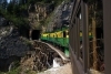 WP&YR - Alco 103, MLW 107, 109 head train 45 1258 Skagway - White Pass uphill towards White Pass