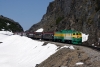 WP&YR - CERES 91, 97 head train 42 1425 White Pass - Skagway past American Shed