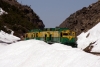 WP&YR -Alco tripple set 106, 104, 101 arrive at American Shed with 46 - 1441 White Pass - Skagway