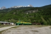 WP&YR - Alco tripple set 106, 104, 101 shunt train 46 - 1441 White Pass - Skagway from Skagway Depot to the Railroad Dock