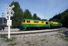 WP&YR - GE/MLW combination 100, 110, 95 arrive into Skagway Depot with train 22 1020 Fraser - Skagway