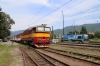 ZSSK 754036 waits departure from Vrutky with Os7507 1119 Vrutky - Zvolen OS; 736018 is stabled over the back